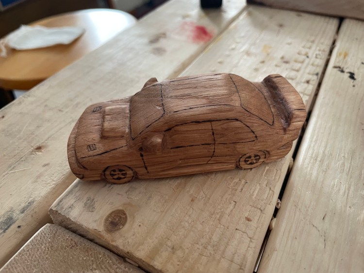 SubaruWRX Impreza ‘98 22N ST - Carved in Oak by Jay Trefethen